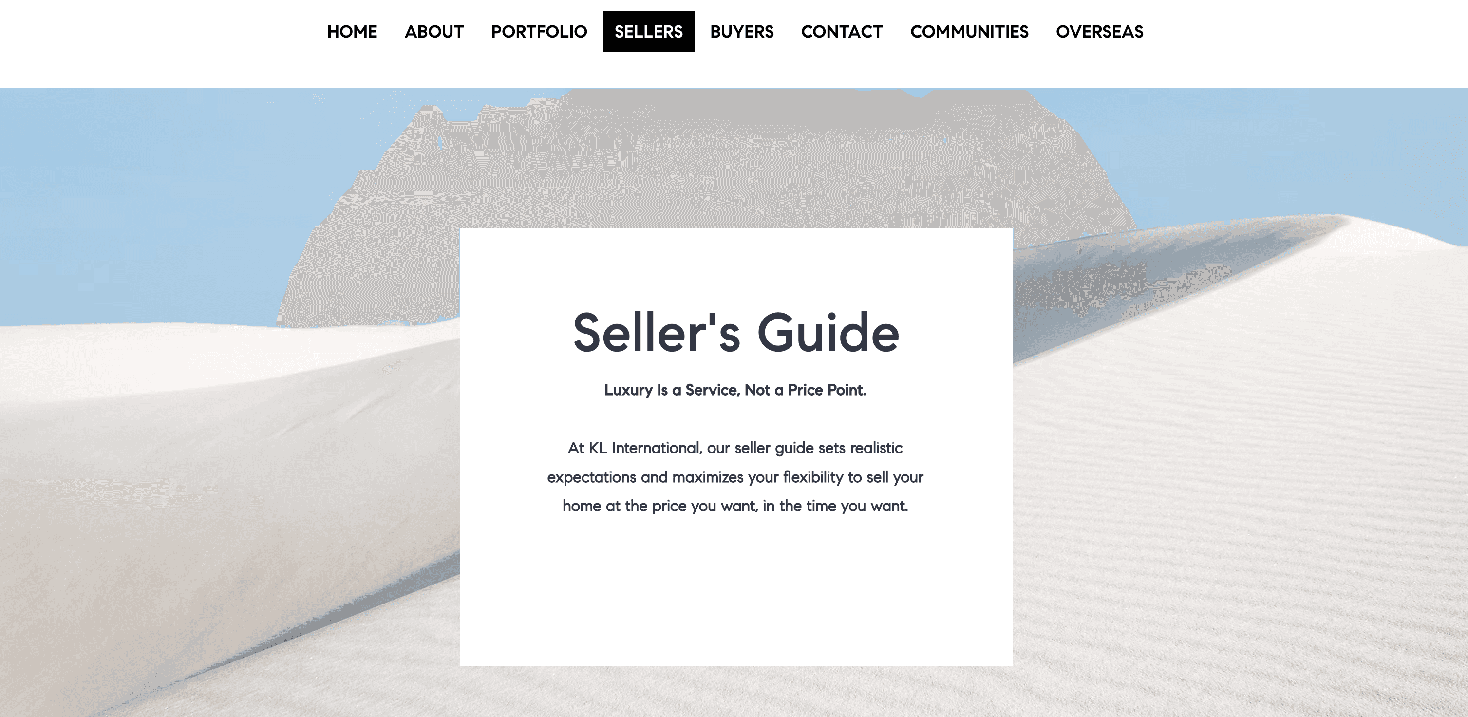 KL International Group seller guide screenshot